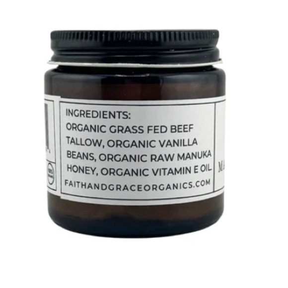 Vanilla & Manuka Beef Tallow Balm Moisturizer NWT - Picture 4 of 5